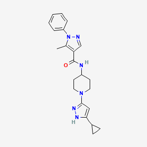 N-(1-(5-cyclopropyl-1H-pyrazol-3-yl)piperidin-4-yl)-5-methyl-1-phenyl-1H-pyrazole-4-carboxamide