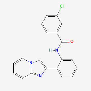 molecular formula C20H14ClN3O B2466018 3-chloro-N-(2-(imidazo[1,2-a]pyridin-2-yl)phenyl)benzamide CAS No. 1798046-53-3