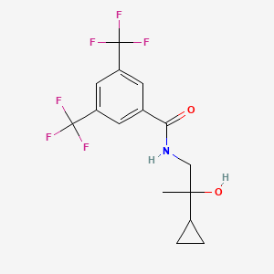 molecular formula C15H15F6NO2 B2466026 N-(2-cyclopropyl-2-hydroxypropyl)-3,5-bis(trifluoromethyl)benzamide CAS No. 1286717-71-2
