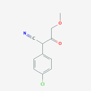 molecular formula C11H10ClNO2 B246604 2-(4-Chlorophenyl)-4-methoxy-3-oxobutanenitrile 