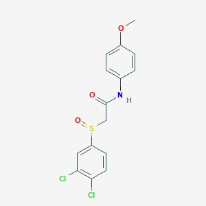 molecular formula C15H13Cl2NO3S B2466041 2-[(3,4-dichlorophenyl)sulfinyl]-N-(4-methoxyphenyl)acetamide CAS No. 339097-41-5