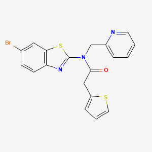 N-(6-bromobenzo[d]thiazol-2-yl)-N-(pyridin-2-ylmethyl)-2-(thiophen-2-yl)acetamide