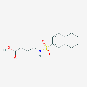 molecular formula C14H19NO4S B2466062 4-(5,6,7,8-Tetrahydronaphthalene-2-sulfonamido)butanoic acid CAS No. 870693-16-6