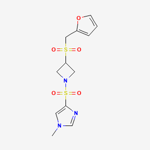 4-((3-((furan-2-ylmethyl)sulfonyl)azetidin-1-yl)sulfonyl)-1-methyl-1H-imidazole