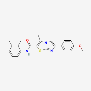 molecular formula C22H21N3O2S B2466070 N-(2,3-二甲基苯基)-6-(4-甲氧基苯基)-3-甲基咪唑并[2,1-b]噻唑-2-甲酰胺 CAS No. 920433-05-2