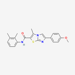 molecular formula C22H21N3O2S B2466070 N-(2,3-dimethylphenyl)-6-(4-methoxyphenyl)-3-methylimidazo[2,1-b][1,3]thiazole-2-carboxamide CAS No. 920433-05-2