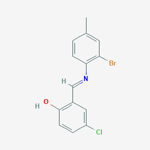 2-{(E)-[(2-bromo-4-methylphenyl)imino]methyl}-4-chlorophenol