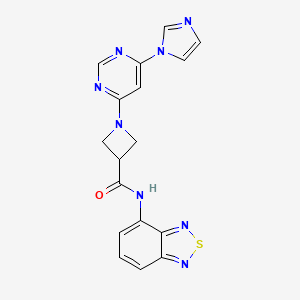 1-(6-(1H-imidazol-1-yl)pyrimidin-4-yl)-N-(benzo[c][1,2,5]thiadiazol-4-yl)azetidine-3-carboxamide