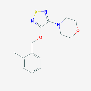 molecular formula C14H17N3O2S B246608 2-Methylbenzyl 4-(4-morpholinyl)-1,2,5-thiadiazol-3-yl ether 