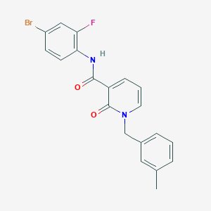 molecular formula C20H16BrFN2O2 B2466080 1-(3-甲基苄基)-2-氧代-N-(4-溴-2-氟苯基)-1,2-二氢吡啶-3-甲酰胺 CAS No. 899754-07-5