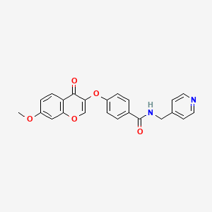 4-((7-methoxy-4-oxo-4H-chromen-3-yl)oxy)-N-(pyridin-4-ylmethyl)benzamide