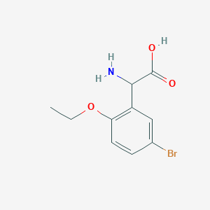 molecular formula C10H12BrNO3 B2466096 2-Amino-2-(5-bromo-2-ethoxyphenyl)acetic acid CAS No. 1259988-52-7