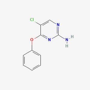 molecular formula C10H8ClN3O B2466097 5-Chloro-4-phenoxypyrimidin-2-amine CAS No. 1525484-34-7