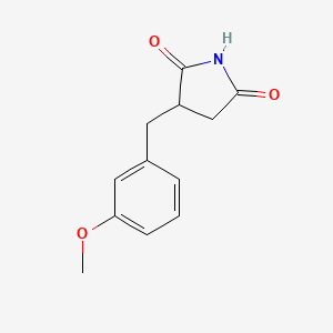molecular formula C12H13NO3 B2466106 3-(3-Methoxybenzyl)pyrrolidine-2,5-dione CAS No. 1267618-58-5; 2148-55-2