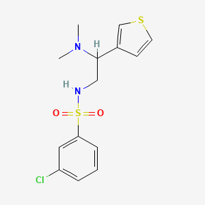 3-chloro-N-(2-(dimethylamino)-2-(thiophen-3-yl)ethyl)benzenesulfonamide