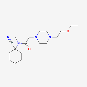 molecular formula C18H32N4O2 B2466110 N-(1-cyanocyclohexyl)-2-[4-(2-ethoxyethyl)piperazin-1-yl]-N-methylacetamide CAS No. 1311979-74-4