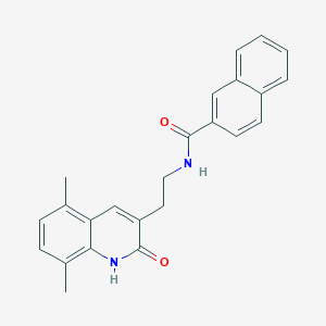 N-[2-(5,8-dimethyl-2-oxo-1H-quinolin-3-yl)ethyl]naphthalene-2-carboxamide
