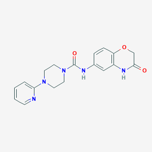 N-(3-oxo-3,4-dihydro-2H-1,4-benzoxazin-6-yl)-4-(2-pyridinyl)tetrahydro-1(2H)-pyrazinecarboxamide