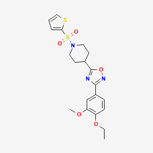 4-[3-(4-Ethoxy-3-methoxyphenyl)-1,2,4-oxadiazol-5-yl]-1-(2-thienylsulfonyl)piperidine