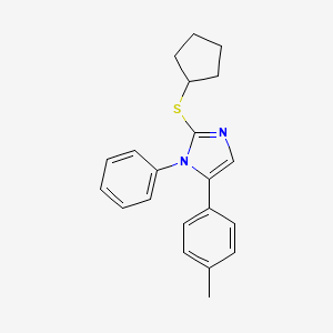 2-(cyclopentylthio)-1-phenyl-5-(p-tolyl)-1H-imidazole