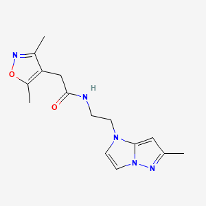 2-(3,5-dimethylisoxazol-4-yl)-N-(2-(6-methyl-1H-imidazo[1,2-b]pyrazol-1-yl)ethyl)acetamide