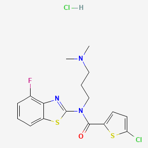 5-chloro-N-(3-(dimethylamino)propyl)-N-(4-fluorobenzo[d]thiazol-2-yl)thiophene-2-carboxamide hydrochloride