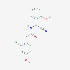 molecular formula C18H17ClN2O3 B2466177 2-(2-chloro-4-methoxyphenyl)-N-[cyano(2-methoxyphenyl)methyl]acetamide CAS No. 1423750-84-8