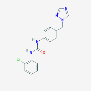 molecular formula C17H16ClN5O B246618 N-(2-chloro-4-methylphenyl)-N'-[4-(1H-1,2,4-triazol-1-ylmethyl)phenyl]urea 