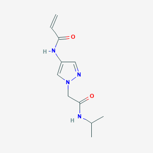 molecular formula C11H16N4O2 B2466180 N-[1-[2-Oxo-2-(propan-2-ylamino)ethyl]pyrazol-4-yl]prop-2-enamide CAS No. 2361656-46-2