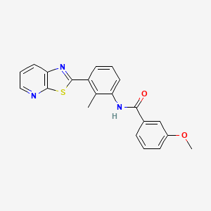 3-methoxy-N-(2-methyl-3-(thiazolo[5,4-b]pyridin-2-yl)phenyl)benzamide
