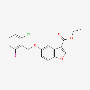 Ethyl 5-[(2-chloro-6-fluorophenyl)methoxy]-2-methyl-1-benzofuran-3-carboxylate