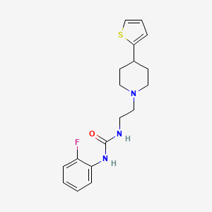 1-(2-Fluorophenyl)-3-(2-(4-(thiophen-2-yl)piperidin-1-yl)ethyl)urea