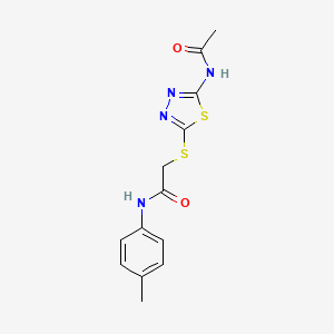 2-((5-acetamido-1,3,4-thiadiazol-2-yl)thio)-N-(p-tolyl)acetamide