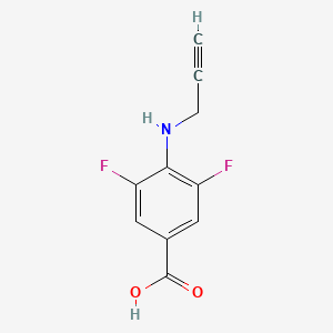 molecular formula C10H7F2NO2 B2466192 3,5-Difluoro-4-[(prop-2-yn-1-yl)amino]benzoic acid CAS No. 1340228-34-3