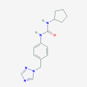 molecular formula C15H19N5O B246620 N-cyclopentyl-N'-[4-(1H-1,2,4-triazol-1-ylmethyl)phenyl]urea 
