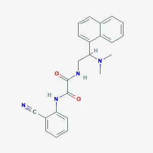 molecular formula C23H22N4O2 B2466200 N1-(2-cyanophenyl)-N2-(2-(dimethylamino)-2-(naphthalen-1-yl)ethyl)oxalamide CAS No. 941977-05-5