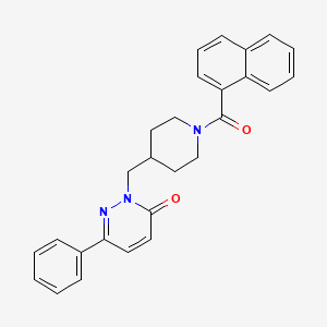 2-{[1-(Naphthalene-1-carbonyl)piperidin-4-yl]methyl}-6-phenyl-2,3-dihydropyridazin-3-one