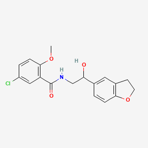 molecular formula C18H18ClNO4 B2466211 5-chloro-N-(2-(2,3-dihydrobenzofuran-5-yl)-2-hydroxyethyl)-2-methoxybenzamide CAS No. 1421443-65-3