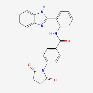 N-(2-(1H-benzo[d]imidazol-2-yl)phenyl)-4-(2,5-dioxopyrrolidin-1-yl)benzamide