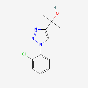 molecular formula C11H12ClN3O B2466222 2-(1-(2-chlorophenyl)-1H-1,2,3-triazol-4-yl)propan-2-ol CAS No. 1596833-71-4