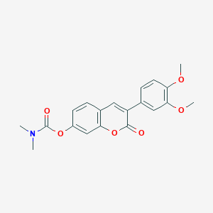 molecular formula C20H19NO6 B2466226 3-(3,4-dimethoxyphenyl)-2-oxo-2H-chromen-7-yl dimethylcarbamate CAS No. 869080-50-2