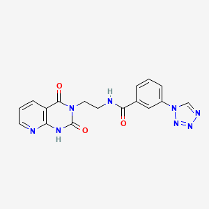 N-(2-(2,4-dioxo-1,2-dihydropyrido[2,3-d]pyrimidin-3(4H)-yl)ethyl)-3-(1H-tetrazol-1-yl)benzamide