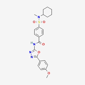 4-[cyclohexyl(methyl)sulfamoyl]-N-[5-(4-methoxyphenyl)-1,3,4-oxadiazol-2-yl]benzamide