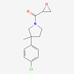 [3-(4-Chlorophenyl)-3-methylpyrrolidin-1-yl]-(oxiran-2-yl)methanone