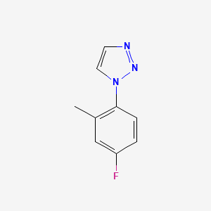 molecular formula C9H8FN3 B2466239 1-(4-Fluoro-2-methylphenyl)triazole CAS No. 2138026-14-7
