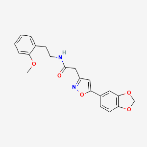 2-(5-(benzo[d][1,3]dioxol-5-yl)isoxazol-3-yl)-N-(2-methoxyphenethyl)acetamide