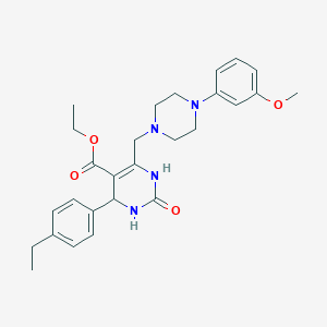 Ethyl 4-(4-ethylphenyl)-6-{[4-(3-methoxyphenyl)piperazin-1-yl]methyl}-2-oxo-1,2,3,4-tetrahydropyrimidine-5-carboxylate