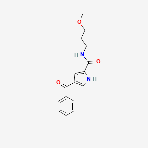 molecular formula C20H26N2O3 B2466250 4-(4-叔丁基苯甲酰)-N-(3-甲氧基丙基)-1H-吡咯-2-羧酰胺 CAS No. 439111-48-5