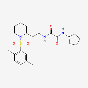 N1-cyclopentyl-N2-(2-(1-((2,5-dimethylphenyl)sulfonyl)piperidin-2-yl)ethyl)oxalamide