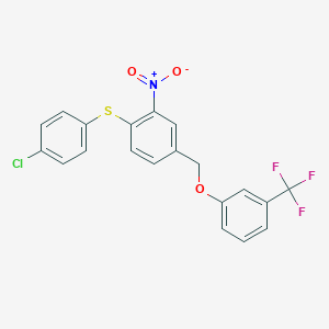 4-[(4-Chlorophenyl)sulfanyl]-3-nitrobenzyl 3-(trifluoromethyl)phenyl ether